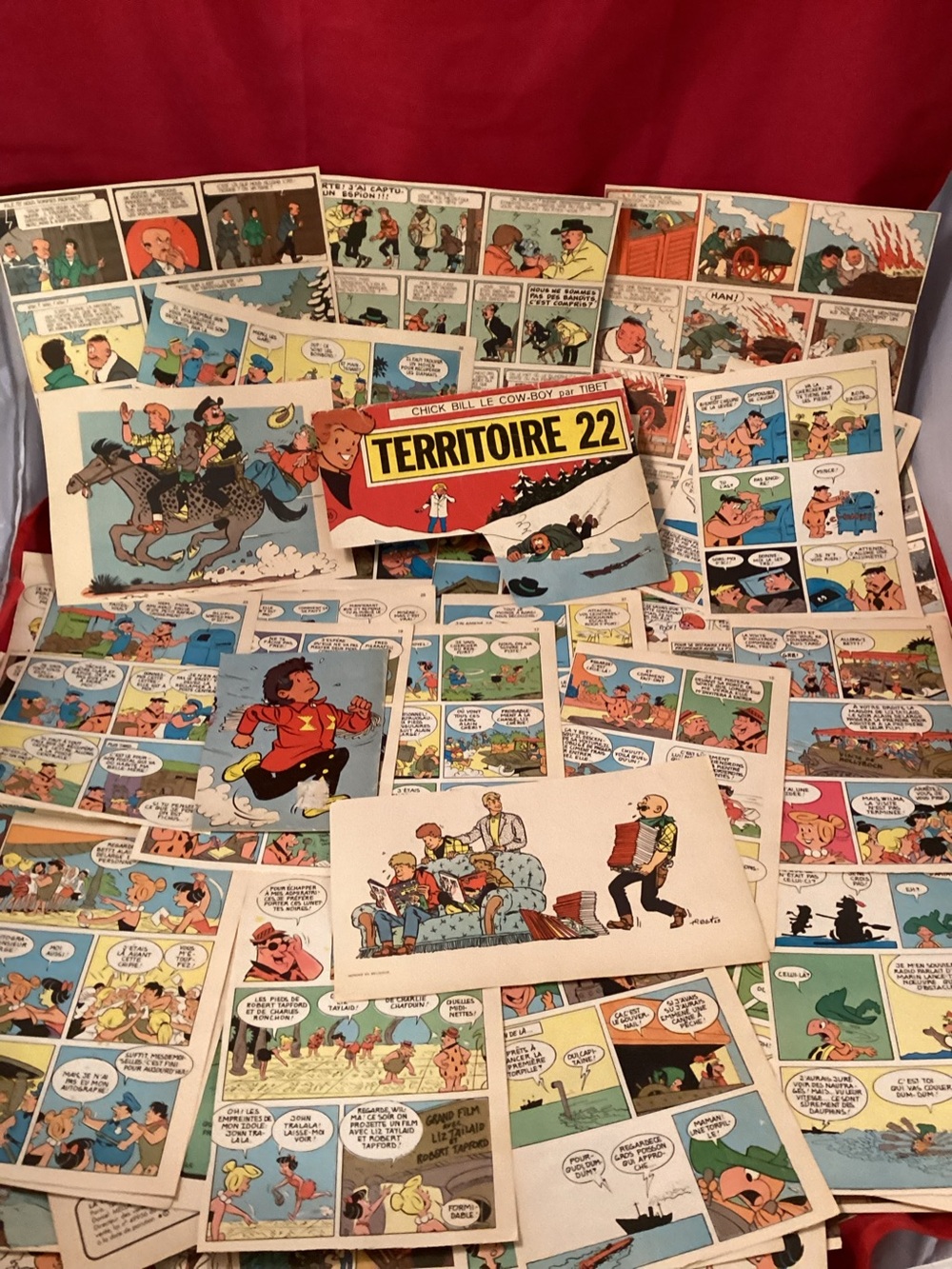 Vintage Comic for Scrapbooking junk journal french text as is